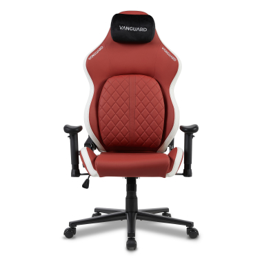 sedia gaming bianco rosso vanguard ecopelle braccioli mobili cuscino poggiatesta poggiatesta 9
