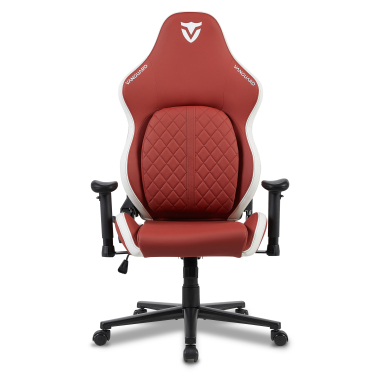 sedia gaming bianco rosso vanguard ecopelle braccioli mobili cuscino poggiatesta poggiatesta 3