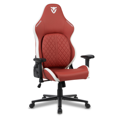 sedia gaming bianco rosso vanguard ecopelle braccioli mobili cuscino poggiatesta poggiatesta 13