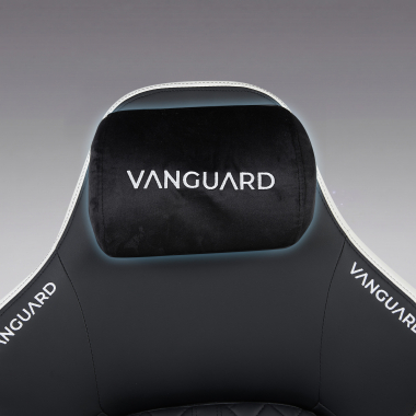 sedia gaming bianco nero vanguard ecopelle braccioli mobili cuscino poggiatesta poggiatesta 7