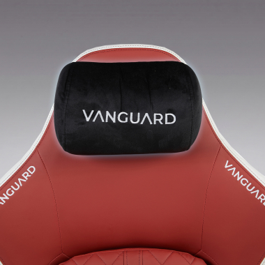 sedia gaming bianco rosso vanguard ecopelle braccioli mobili cuscino poggiatesta poggiatesta 8