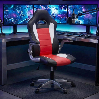 sedia gaming rosso lotus ecopelle braccioli ribaltabili 2