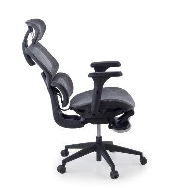 sedia ergonomica grigio every rete transpirante braccioli regolabili 3d poggiatesta poggiapiedi estensibile 8