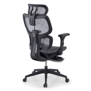 sedia ergonomica grigio every rete transpirante braccioli regolabili 3d poggiatesta poggiapiedi estensibile 12