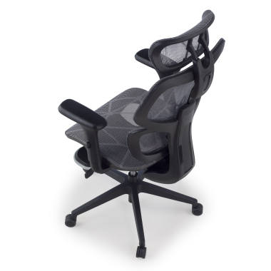 sedia ergonomica grigio every rete transpirante braccioli regolabili 3d poggiatesta poggiapiedi estensibile 13
