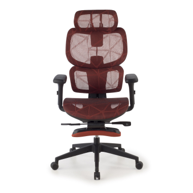 sedia ergonomica rosso every rete transpirante braccioli regolabili 3d poggiatesta poggiapiedi estensibile 3