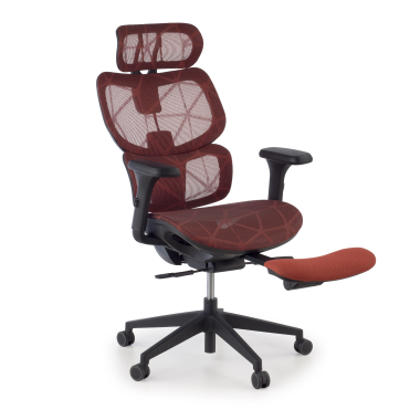 sedia ergonomica rosso every rete transpirante braccioli regolabili 3d poggiatesta poggiapiedi estensibile 4