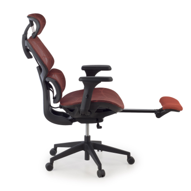 sedia ergonomica rosso every rete transpirante braccioli regolabili 3d poggiatesta poggiapiedi estensibile 7