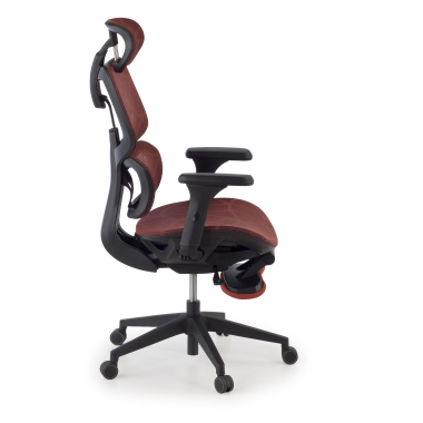 sedia ergonomica rosso every rete transpirante braccioli regolabili 3d poggiatesta poggiapiedi estensibile 11