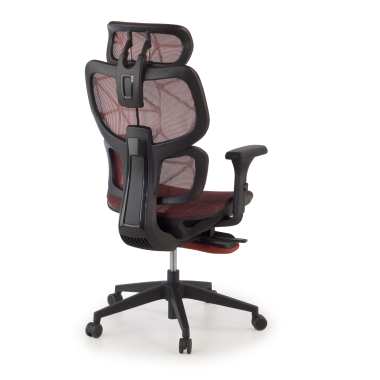 sedia ergonomica rosso every rete transpirante braccioli regolabili 3d poggiatesta poggiapiedi estensibile 12
