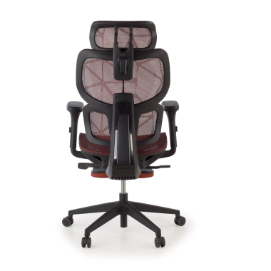 sedia ergonomica rosso every rete transpirante braccioli regolabili 3d poggiatesta poggiapiedi estensibile 8