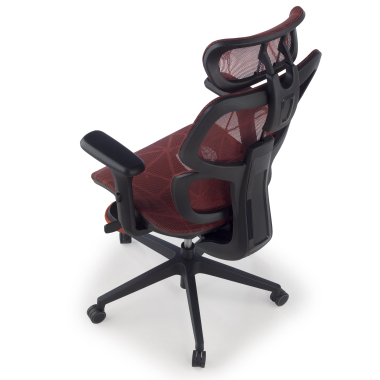 sedia ergonomica rosso every rete transpirante braccioli regolabili 3d poggiatesta poggiapiedi estensibile 13