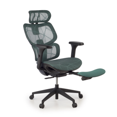 sedia ergonomica verde every rete transpirante braccioli regolabili 3d poggiatesta poggiapiedi estensibile 5