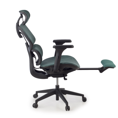 sedia ergonomica verde every rete transpirante braccioli regolabili 3d poggiatesta poggiapiedi estensibile 10