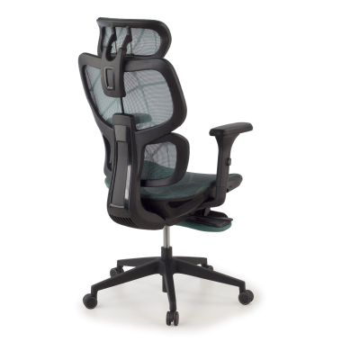 sedia ergonomica verde every rete transpirante braccioli regolabili 3d poggiatesta poggiapiedi estensibile 9
