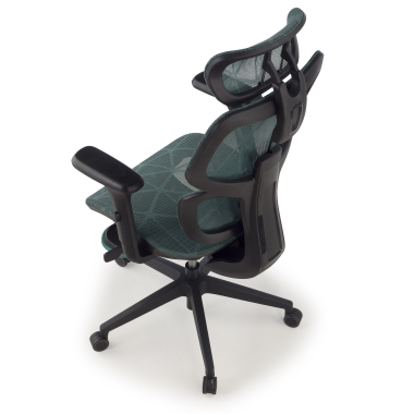sedia ergonomica verde every rete transpirante braccioli regolabili 3d poggiatesta poggiapiedi estensibile 12