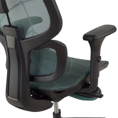 sedia ergonomica verde every rete transpirante braccioli regolabili 3d poggiatesta poggiapiedi estensibile 7