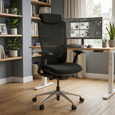 sedia ergonomica nero gemini tessuto braccioli regolabili 4d 2