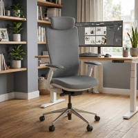 Sedia da ufficio ergonomica Gemini, braccioli 4D e supporto lombare