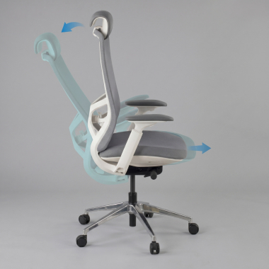 sedia ergonomica grigio gemini tessuto braccioli regolabili 4d 5