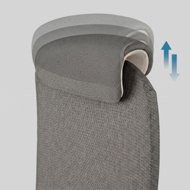 sedia ergonomica grigio gemini tessuto braccioli regolabili 4d 9