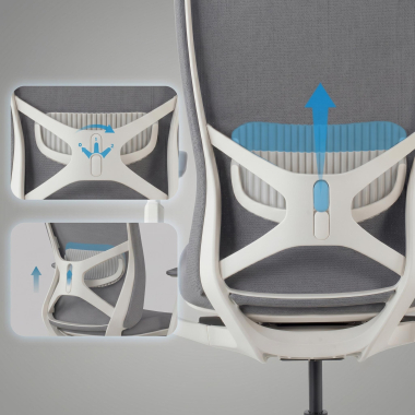 sedia ergonomica grigio gemini tessuto braccioli regolabili 4d 6