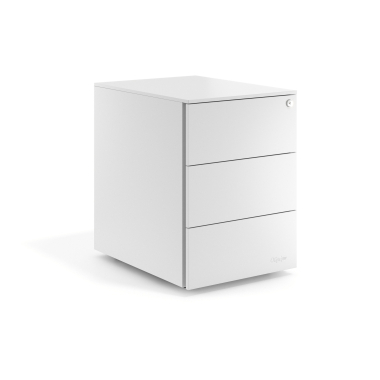 cassettiera da ufficio bianco 3 cassetti metallo 1