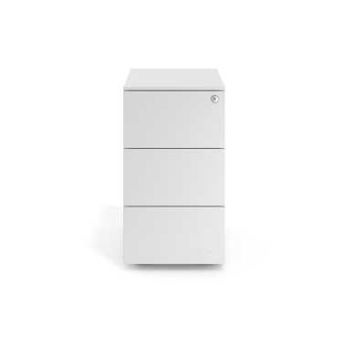 cassettiera da ufficio bianco 3 cassetti formato stretto metallo 3