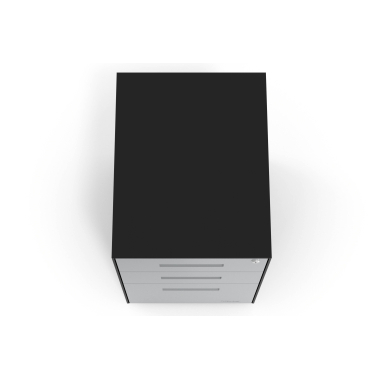 cassettiera da ufficio alluminio struttura nera metallo 7