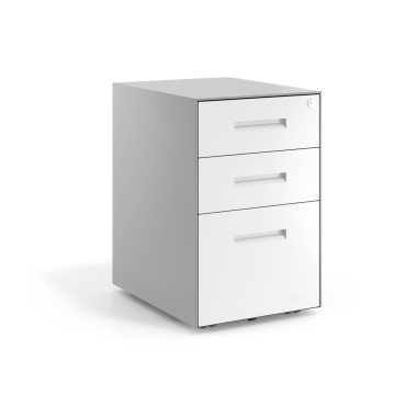 cassettiera da ufficio bianco struttura in alluminio metallo 1