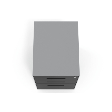 cassettiera da ufficio nero struttura in alluminio metallo 7