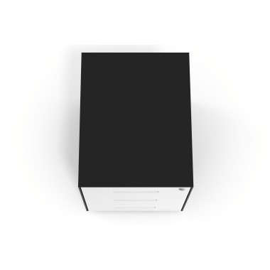 cassettiera da ufficio bianco struttura nera metallo 7