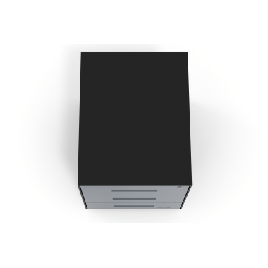 cassettiera da ufficio antracite struttura nera metallo 7