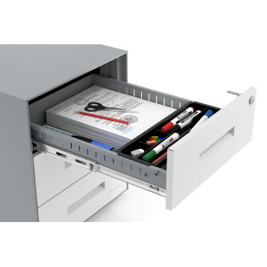 cassettiera da ufficio bianco struttura in alluminio metallo 5