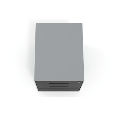 cassettiera da ufficio nero struttura in alluminio metallo 7