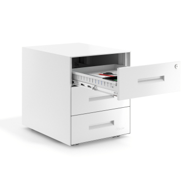 cassettiera da ufficio bianco struttura bianca metallo 4