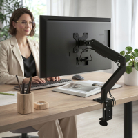 Braccio monitor articolato con molla a gas, per 1 schermo