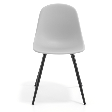 sedia da conferenza grigio chiaro 4 gambe di plastica senza braccioli 6