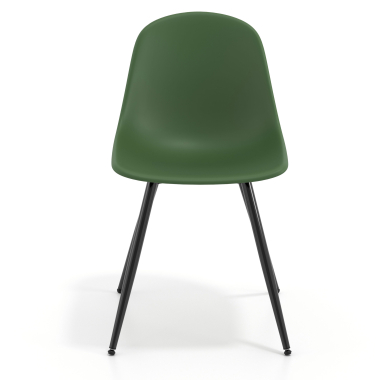 sedia da conferenza verde 4 gambe di plastica senza braccioli 6