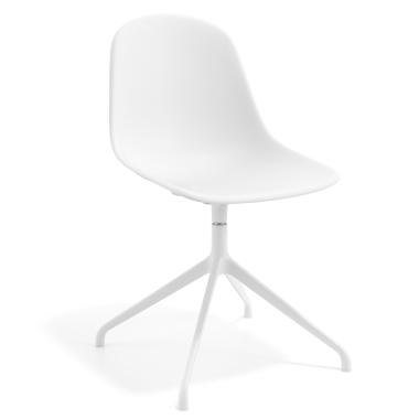 sedia sala riunione bianco base piramide di plastica senza braccioli 1