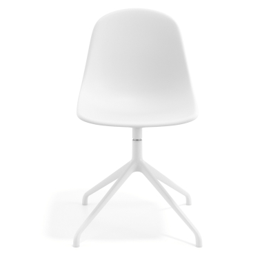 sedia sala riunione bianco base piramide di plastica senza braccioli 6