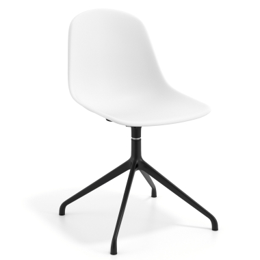 sedia sala riunione bianco base piramide di plastica senza braccioli 1