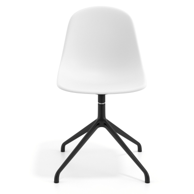 sedia sala riunione bianco base piramide di plastica senza braccioli 6