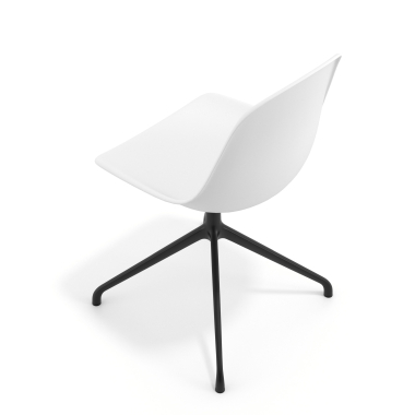 sedia sala riunione bianco base piramide di plastica senza braccioli 7