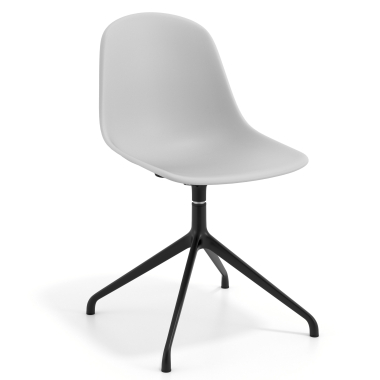 sedia sala riunione grigio chiaro base piramide di plastica senza braccioli 1