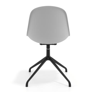 sedia sala riunione grigio chiaro base piramide di plastica senza braccioli 4