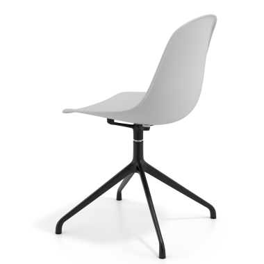 sedia sala riunione grigio chiaro base piramide di plastica senza braccioli 5
