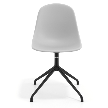 sedia sala riunione grigio chiaro base piramide di plastica senza braccioli 6