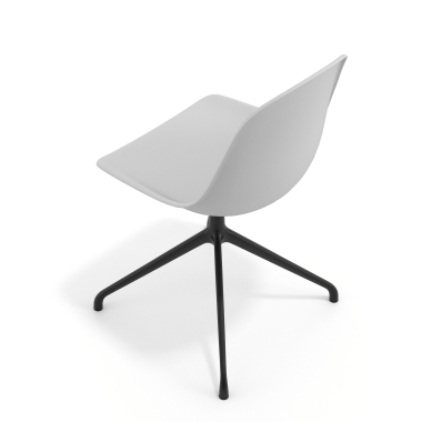 sedia sala riunione grigio chiaro base piramide di plastica senza braccioli 7