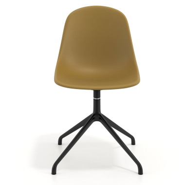 sedia sala riunione senape base piramide di plastica senza braccioli 6